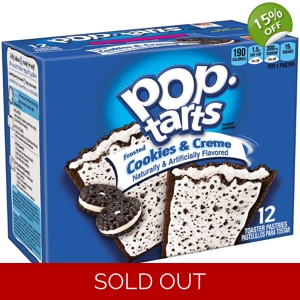Kelloggs Pop Tarts Frosted Cookies & Creme - 12 Pop-Tarts 576g Box